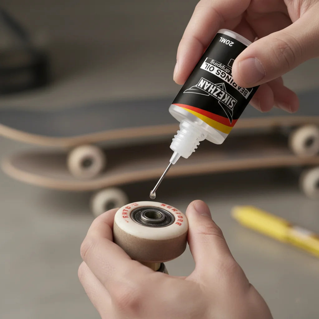 Skateboard Wheel Lube Kit, Bearing Oil + Additive Fluid, Precision Needle Tip, Fast Smooth Spin, Noise Reduction, Anti‑Rust