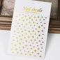 1pcs 3D Bronzing Gold Love Heart Nail Art Stickers Y2K Holographic Stars Sun Starlight DIY Nail Decals Heart Manicure Decoration