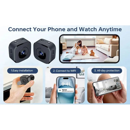 New Mini 6K WiFi Security Camera Full HD Surveillance Cam Two-way Audio Motion Detection Infrared Night Vision Home Monitor