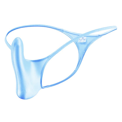 YAULAANG Sexy men's gloss gay underwear oily G-Strings thong Shiny low-waisted High Elasticity mens lingerie