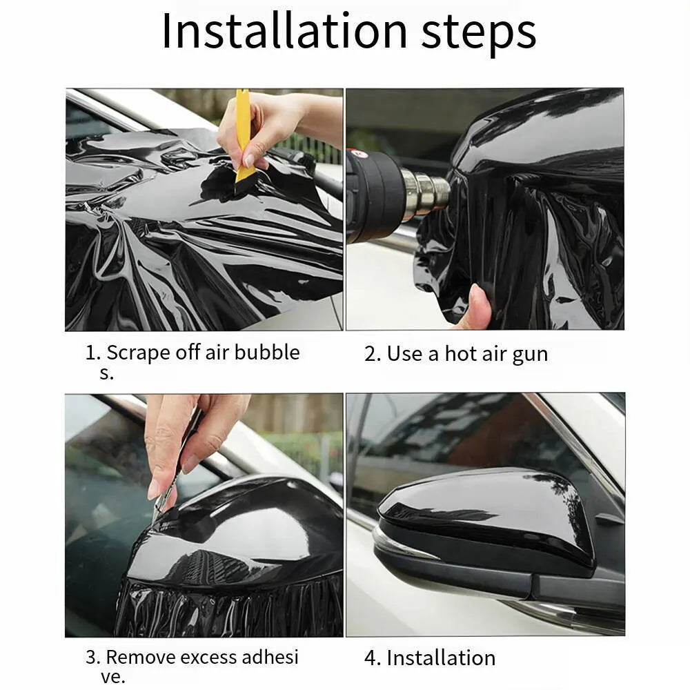 Matte Black Car Wrapping Vinyl Film Bubble Free Sticker Auto Motorcycle Body Wrapping Film Self-adhesive Vinyl Car Accessories
