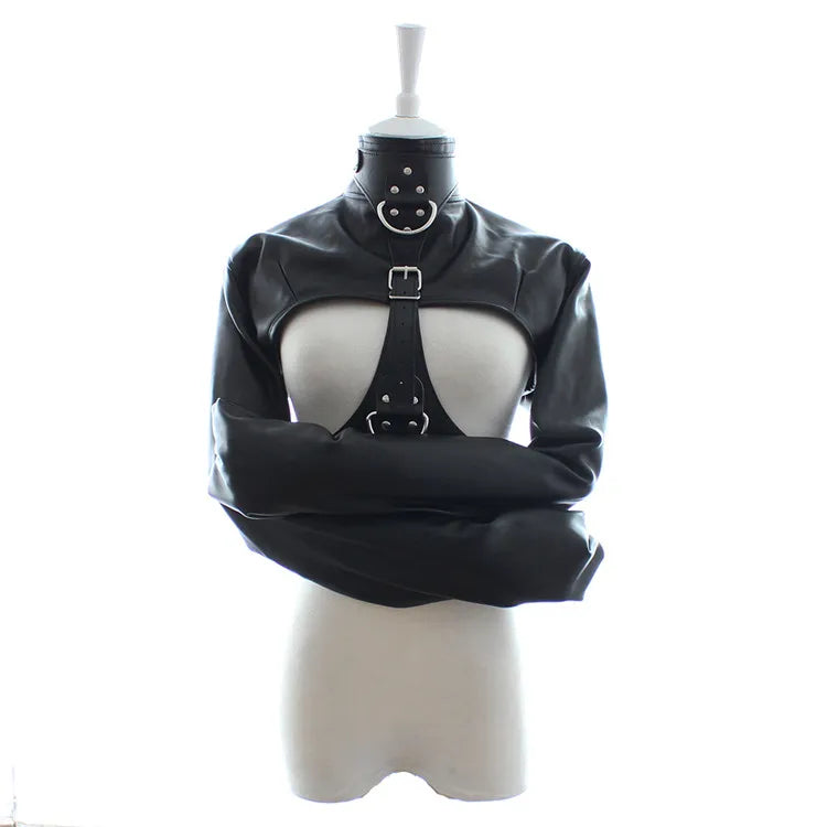 Bondage Women PU Leather Body Harness Cupless Straight Jacket Adult Costume BDSM Sexy Shop Atacado Harness Woman Accessories