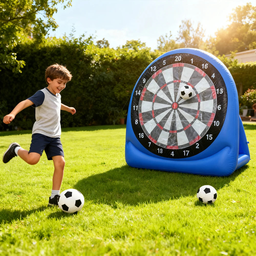 Inflatable Football Soccer Target Mat Outdoor Indoor Shooting Practice Game Toys for Children