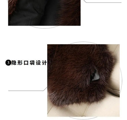 Autumn winter Imitation Fox fur vest Jacket For women Fashion Thick V-neck sleeveless Coat Female Short Faux Fur Waistcoat Tops