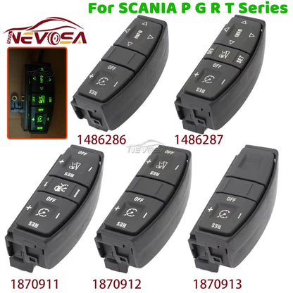Green Light For SCANIA P G R T Series Steering Wheel Module Telephone Menu Switch Adaptive Cruise Control Truck Switch Button