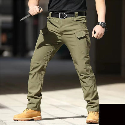 Black Cargo Plus Size Men's Elastic Tactical Pants Camping Hiking Fishing Trekking Climbing Outdoor Trousers Quick Dry Sports