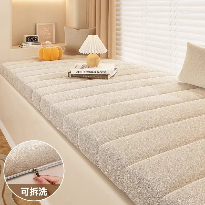 Customized Teddy Sponge Windowsill Cushion 4.5/6.5/9.5 Cm High-Density Sponge Cushion Waterproof Non-Slip Cushion Sofa Cushions