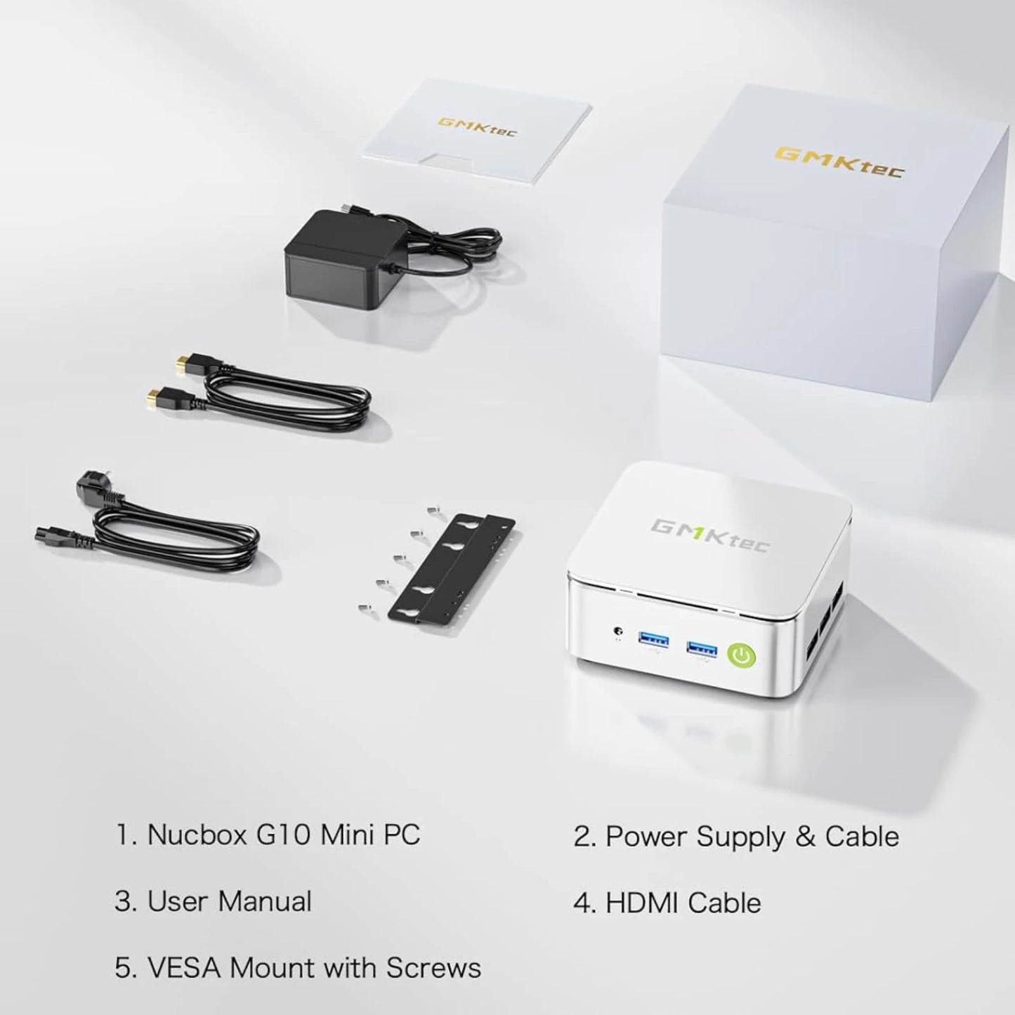 GMKtec G10 Mini PC AMD Ryzen5 3500U (Beats N150/N97) Barebone 2.5GbE NIC LAN HTPC Proxmox Mini Computer,Triple 4K Display WiFi 5