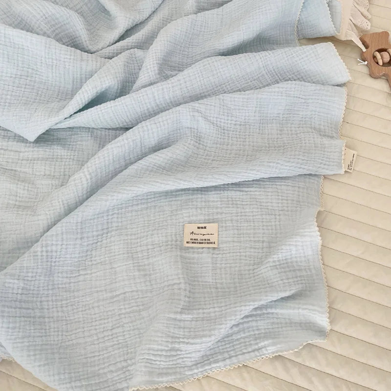 Baby Blanket Floral Soft Cotton Muslin Newborn Swaddle Wrap Receiving Blanket Quick Dry Bath Towel Baby Stroller Cover