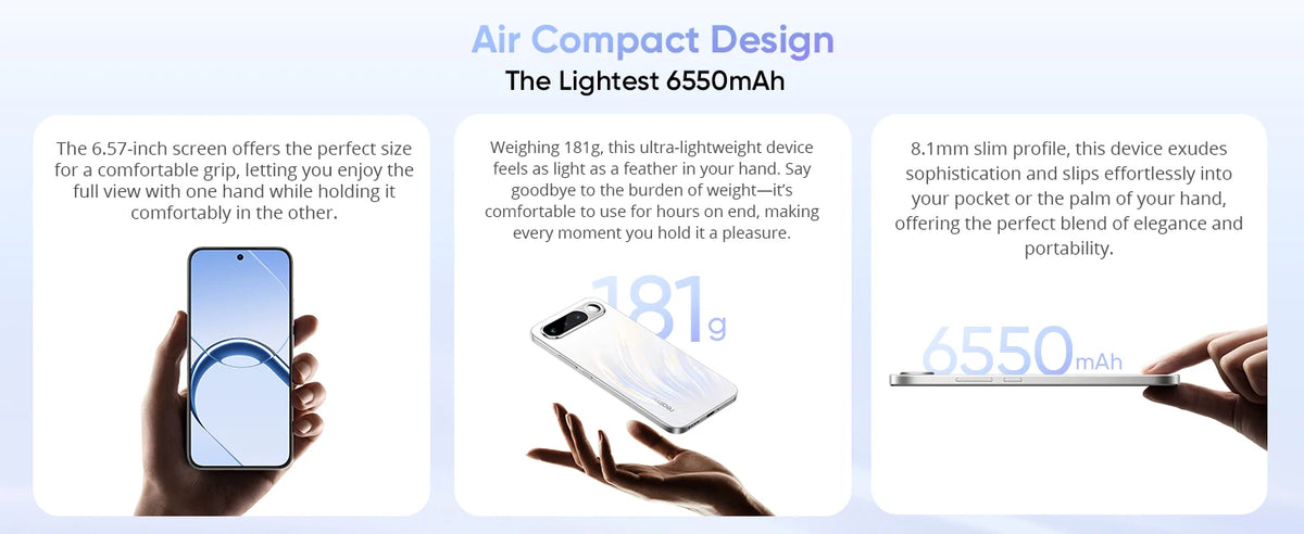 2026 New realme 16 5g Smartphone Europe Version MediaTek Dimensity 6400 Turbo Chip 6.57' 120Hz AMOLED Display 6550Mah Titan Battery 45W Fast Charge Ip69