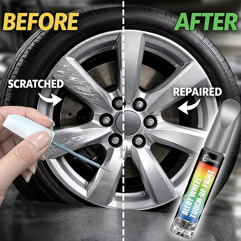Silver Wheel Repair Pen Instantly Fixes Scratches And Curb Rash on All Silver Wheels & Car Bodies Simple One-Step Solution