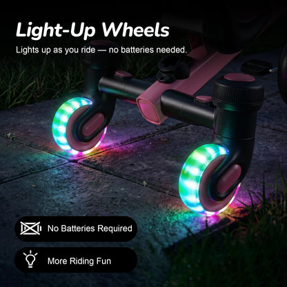 3-IN-1 Drift Trike Toddler Tricycle For 1.5-5 Years Old 360° Spin Light Up Wheels Adjustable Seat 3 Ride Modes Strong Frame Easy Assembly Toddler Bike For Boys And Girls