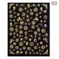1PCS New Christmas Decorations 2023 New Year Nail Stickers Press on Nails Laser Snowflake Christmas Tree 3D Nail Decal