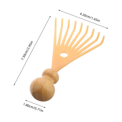 Scalp Massager Scratcher Portable Hand Held Spa Tool Beige For Neck Hair Dandruff Removal Massage Comb