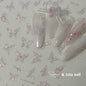 Shiny Jelly Butterfly Charming Golden Gradient Bowknot 5D Self Adhesive Nail Art Sticker Flower Petal Rhinestone Manicure Decals