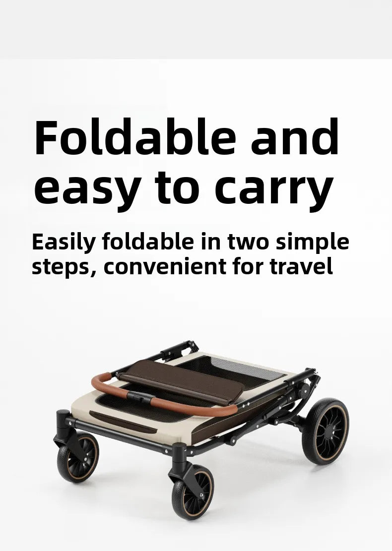 Medium Large Senior Dog Multifunction Pet Stroller Outdoor Travel Portable Foldable Stroller for Dog Pet Trolley Pet Stroller