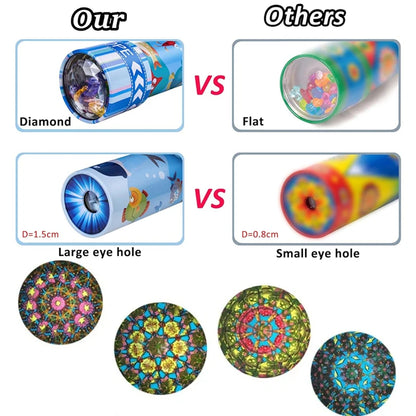 Scalable Rotation Magic Kaleidoscope Classic Animals Kaleidoscopes Clear View Retro Toys Gift for Kids Classic Educational Toy