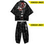 Large Size 5XL 6XL Japanese Kimono Cardigan Pants Set Print Fox Men Women Shirt Tradition Yukata Haori Obi Cosplay Costume