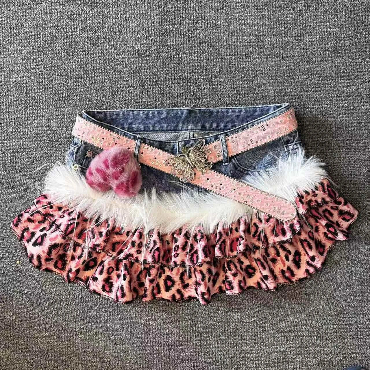 Casual American Vintage Mini Skirt For Women Y2K Subculture Punk Retro Style Sexy Slim Jean Skirts Party Outfits Teen Girls 2026
