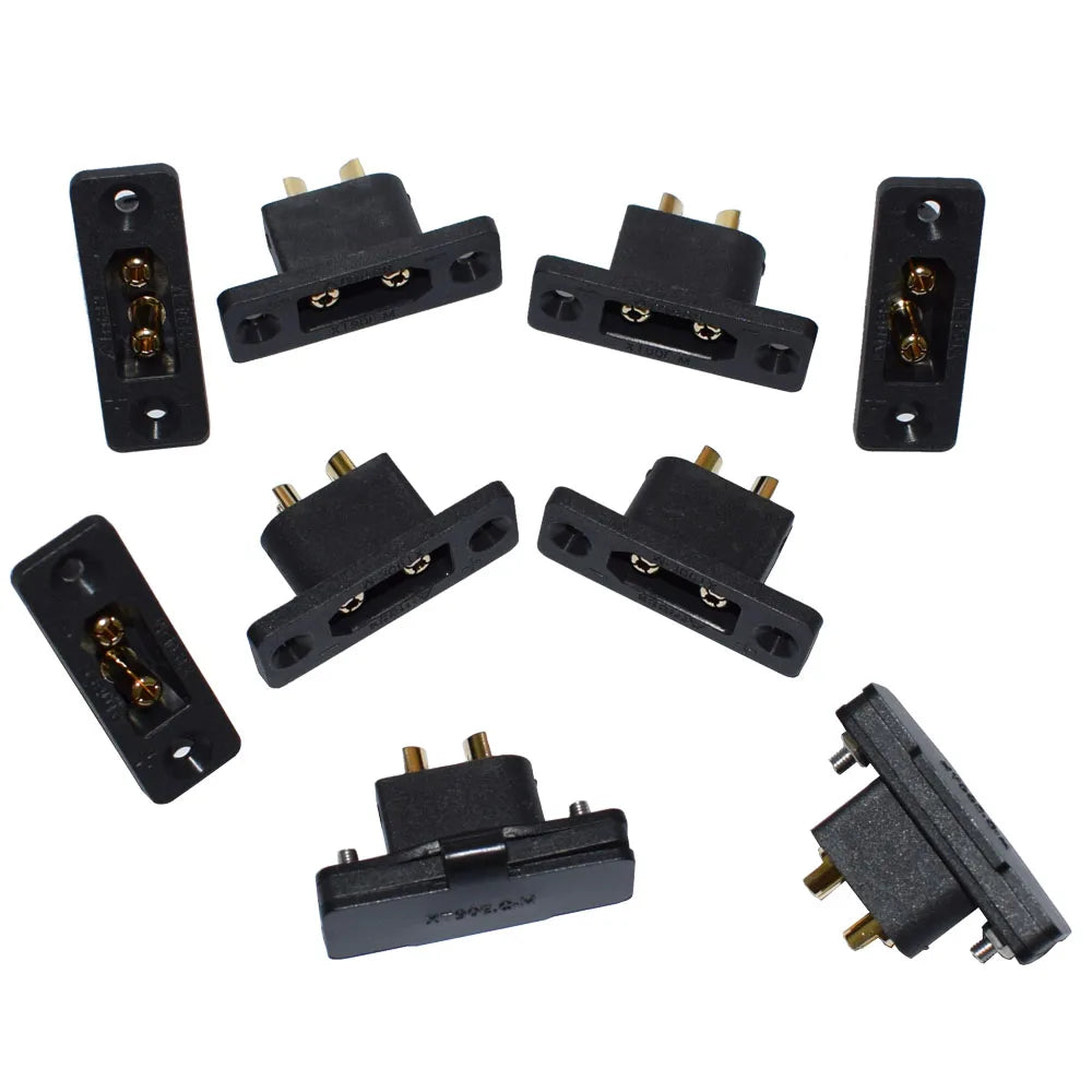 Amass XT90E-M Battery Connector XT90E Male Plug Gold-Plated Connector with PVC Protective Sleeve Dust Cap for RC Aircraft Drone