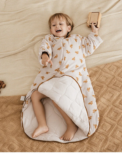 Baby Sleeping Bag Kids Sleepwear Sleeves Removable 0-2 Years Baby Sleepsack 2.5Tog Child Anti-Kick Blanket Quilt 100% Cotton