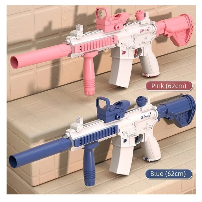 Hot-Selling M416 Electric Water Gun, Rechargeable High-Speed Continuous Water Spray Toy, Long-Range Water Play Toy, Suitable for Summer Swimming Pools, Parties, Beach Activities, Birthdays, Travel Souvenirs, Graduations, Part
