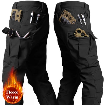 Winter Soft Shell Mens Tactical Set Outdoor Windproof Waterproof Warm Combat Suit Multi Pocket Thickened Camo Hunting Uniform
