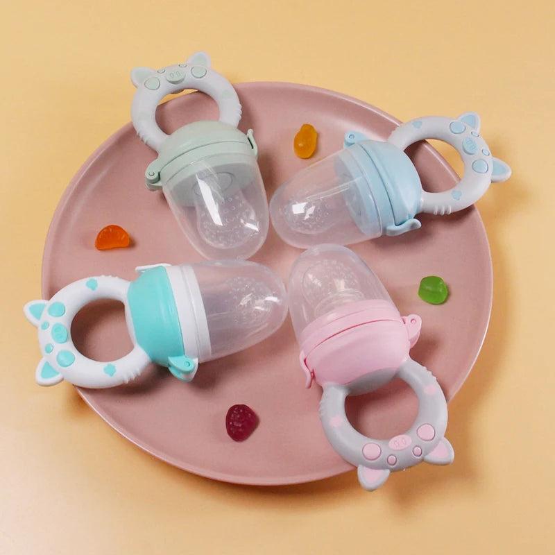 Baby Fruit Feeder Newborn Pacifier Fruit Food Feeding Cute Shape Baby Reborn Silicone Pacifiers For Babies Baby Toys