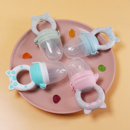Baby Fruit Feeder Newborn Pacifier Fruit Food Feeding Cute Shape Baby Reborn Silicone Pacifiers For Babies Baby Toys