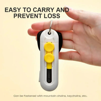 1pc, Magnetic Mini Box Cutter Portable Box Cutter Letter Opener and Paper Cutter Retractable Blade Durable ABS Material Mini Box