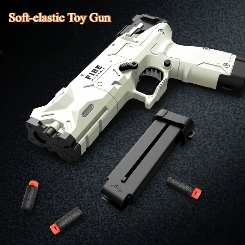 Children Manually Loaded Launcher Shell Soft Bullet Gun Toy Outdoor CS Shooting Game Christmas Gift for Boy