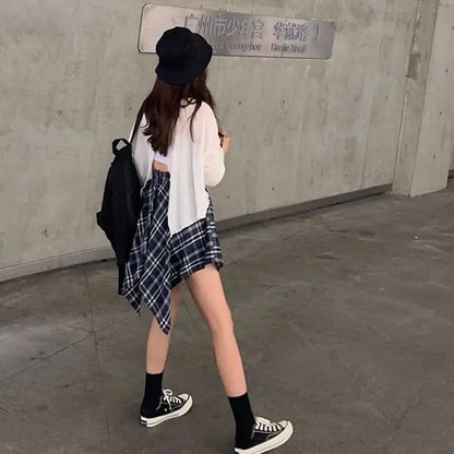 JK Women Black White Knee High Lolita Socks Lady Girls Over Knee Cute Long Sock Thin Breathable Solid Color Stockings For Women