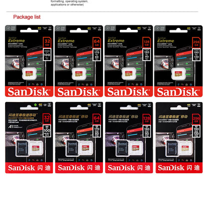 Original Sandisk Memory Card 256GB 128GB 64GB 32GB TF Micro SD Card Class 10 UHS-1 Flash Card Memory MicroSD for Smartphone PC