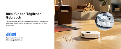 Roborock Q7 L5 robot vacuum cleaner (Q5 Pro upgraded version) has 8000Pa super suction, double anti-entanglement, precise LiDAR navigation, and intelligent restricted area.