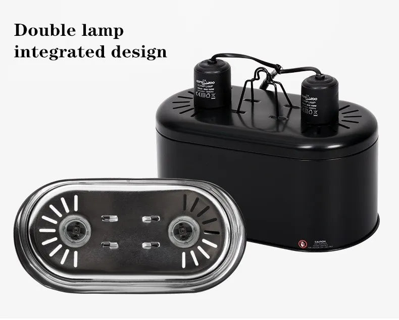 UVB Light Lampshade Fixture Dual Reptile Lamp Cap Combo Integration Design Heat Lighting Lamp Kit Bulb Holder Lampshade Emitter