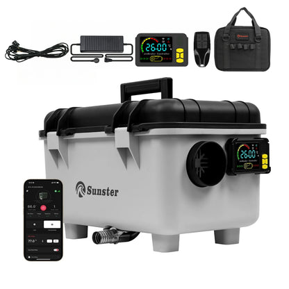 8KW Diesel Heater 12V/24V/110-240V Diesel Night Heater With Bluetooth App&Display&Remote Control For Tent Camping RV Car Heater