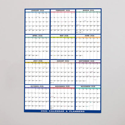 NEW Large Wall Calendar Dry Erase 12 Month Wall Annual Calendar 2026 Yearly Schedule Organizer For Indoor Home Fridge Office