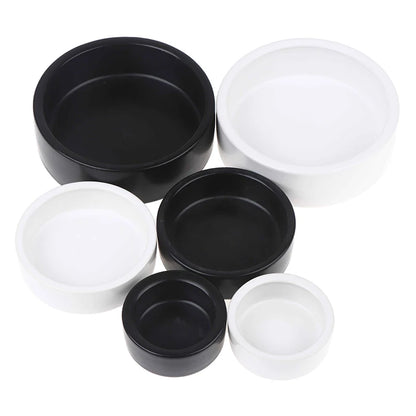 Reptile Food Ceramic Bowl Anti-Escape Ceramic Feeder Dish Reptile Water Bowl Ceramic Feed Bowl For Hermit Crab Gecko Chameleon