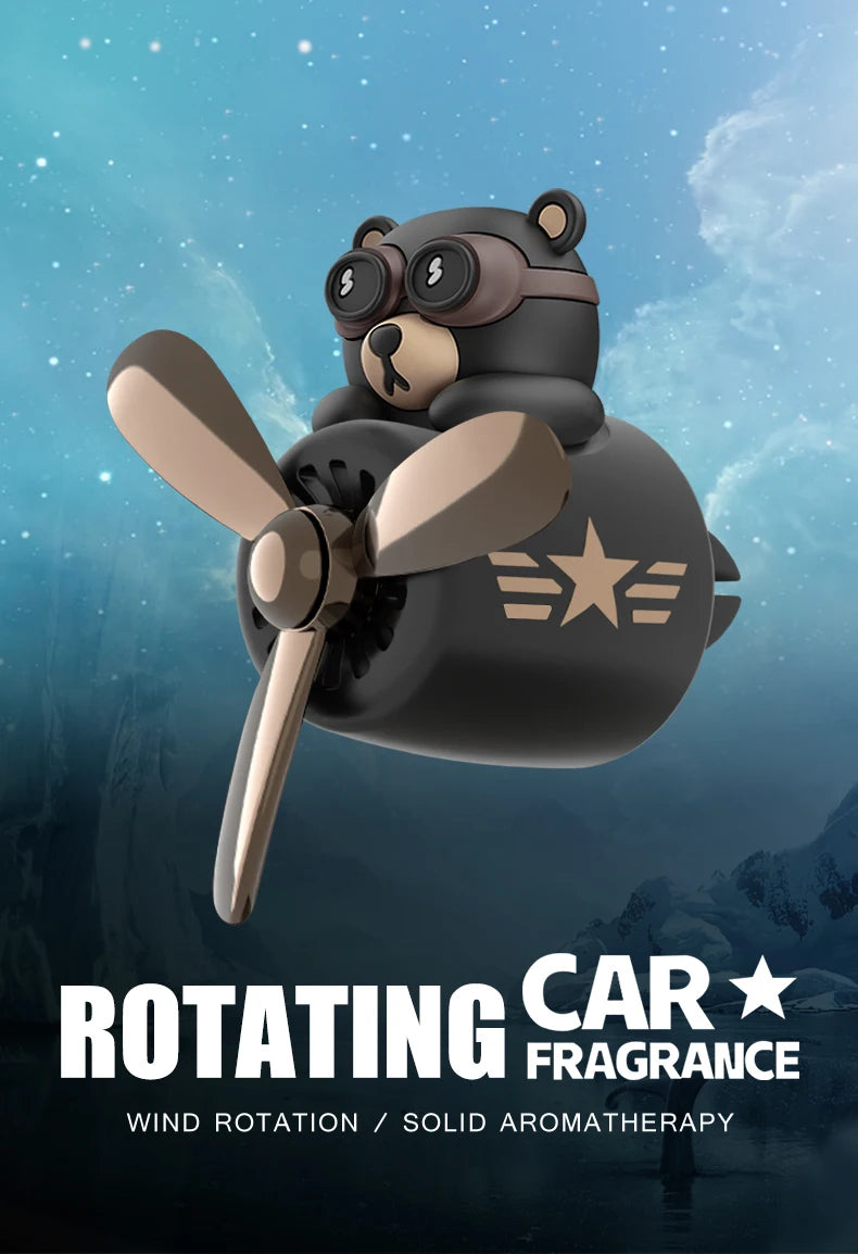 Bear pilot car air freshener flavor dog vent perfume diffuser fragrance scent  auto deroration acccessories aromatherapy auto