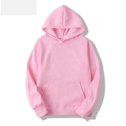 2025 Men's Solid Color Hooded Sweaters Men's Warm Wool Sweater Fashionable Street Clothing Loose  Breathable Jersey Brand Hooded