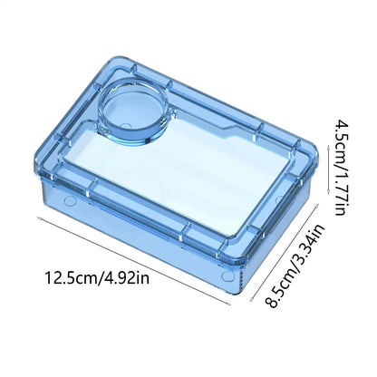 Reptile Escape Proof Feeding Dish Powder Reptile live food feeding bowl Transparent durable for Lizards chameleons iguanas