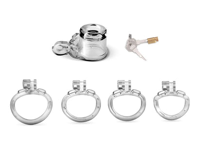 Munchkin Deep Throat Inverted Penetration Master Padlock Male Chastity Cage for Chastity Pros，penis tube micro cock cage