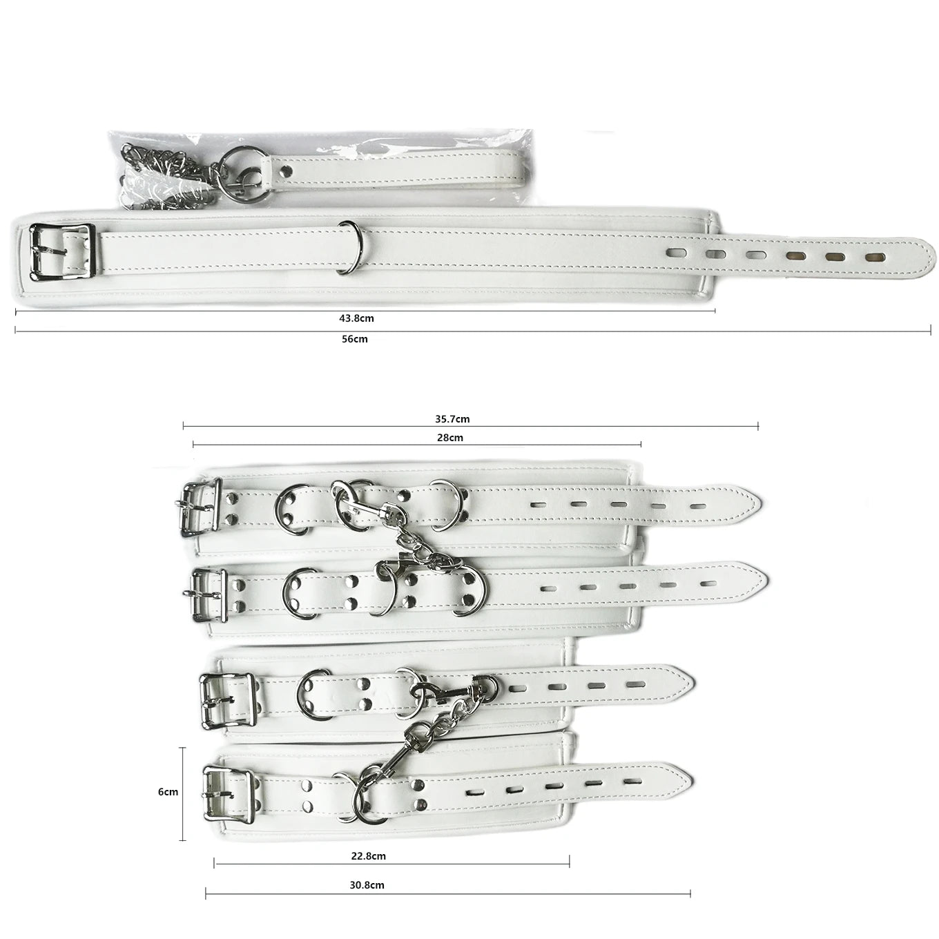 Puppy Play Soft and Comfortable Bondage Restraints Handcuffs Collar Wrist Ankle Cuffs for Fetish Erotic Adult Sex Games Couple