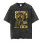 Men Oversized Printed Tshirts Bocchi Club Music Band Anime Bocchi The Rock Cotton Tops Creative Crew Neck Tees Washed TShirt