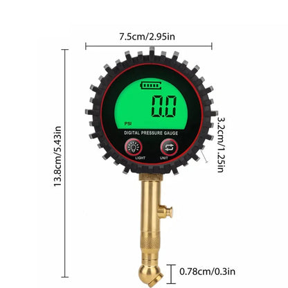 Tire Pressure Gauge 3-255PSI Backlight LCD Display Digital Air Pressure Gauge For Car Trucks Bikes