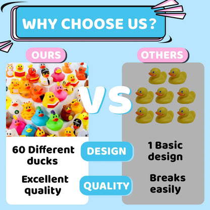30 Pack Rubber Ducks for Jeeps 2.3 Inch Bulk Floater Jeeps Ducks for Ducking Assortment Rubber Duckies for Kids Baby Bath Toys B