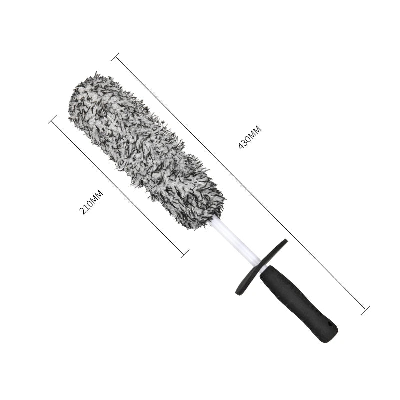 SEAMETAL Microfiber Car Wash Brush Cleaning Gloves Plastic Handle Wheel Brush Double-Side Absorbent Clean Glove Car Washing Tool