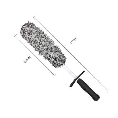 SEAMETAL Microfiber Car Wash Brush Cleaning Gloves Plastic Handle Wheel Brush Double-Side Absorbent Clean Glove Car Washing Tool