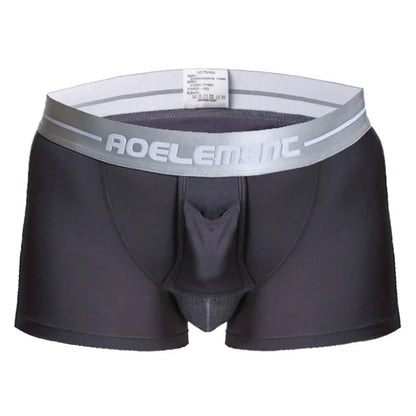 Bullet Separation Underwear Men's Ventilated and Breathable Summer Dry Underwear Ice Silk Pouch Ice Health Boxer Briefs