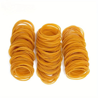 High Elasticity Yellow Rubber Bands Set - 100/300/666 Pieces 38mm Diameter Durable Natural Rubber Suitable for Various Uses